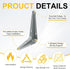 4 5 Inch, 20Pcs uxcell Shelf Brackets x Iron Metal Floating Shelf Bracket Wall Corner Angle Shelving Bracket for Wall
