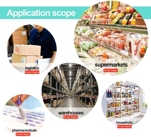 Hcode Self-Adhesive Removable Freezer Food Storage Labels, 300 Stickers, Easy Clean, 1x3 Fill in