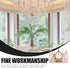 7.08 Inch TEHAUX Crystal Crown Pendant Lamp Accessory, Metal and Glass Chandelier Decoration for Ceiling Light Fixture