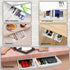 YOOUSOO 2 Pack Under Desk Drawer Organizer, Slide Out Pencil Holder, Plastic Desk Accessories, Self-Adhesive