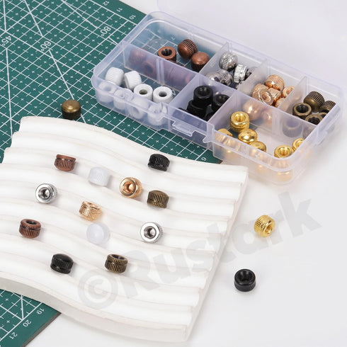 Rustark 70Pcs 7 M5 Colors Cap Nut Assortment Kit Ceiling Lamp Screw Nut Lamp Shade Screw Caps Lamp Knob Nuts Ceiling