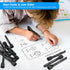 6 Count maxtek Magnetic Black Dry Erase Markers, Fine Tip Whiteboard Markers with Eraser, Thin Markers Low Odor