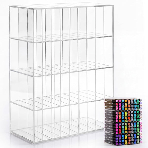 Colingmill Acrylic Marker Organizer for 144 Markers, Extra Large Art Marker Storage Rack