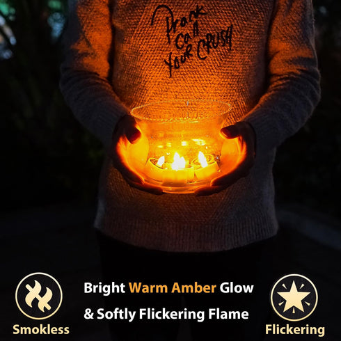 TWINKVILLA 12Pack Solar Tea Lights Outdoor Waterproof, Small Solar Lights with Rechargeable Dusk to Dawn Sensor