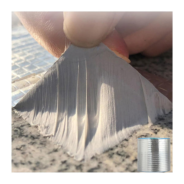 Butyl Tape Waterproof Seal Tape, Aluminum Foil Butyl Rubber for Leakage Repair, 4"W x 16'L for Boat, Pipe, Roof, RV