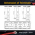 30Pcs Female Spade Crimp Terminals, 2.8mm/4.8mm/6.3mm, Red/Black 18AWG Wires for Automotive and Electrical Use