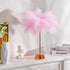 Pink Feather Lamp, LED Atmosphere Feather Night Lights, Bedside Lamps for Mother, Girlfriend, Home Girl Room