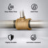 CSSU0340 3/4'' x 1/4''-Inch Reducing Tee, Brass Construction, Higher Corrosion Resistance, Economical & Easy to Install