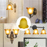 1-5/8-inch E26 Amber Glass Lamp Shade Replacement with Bell Shaped, Fitter Opening for Base, Replacement Glass