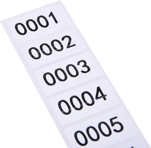 Inventory Labels - Consecutive Number Stickers 1-1000, Product Claiming, Moving Box Numbering, 0.75" x 1.5"