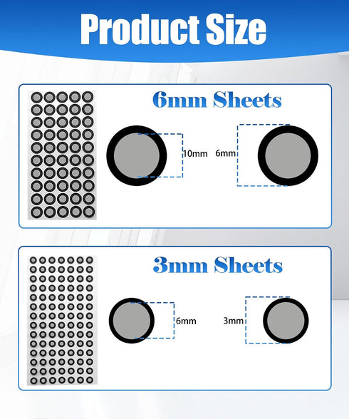 Generic 2490 3D 3D Dots(6mm *2000&3mm *490) Pcs Scanning Marker for Scanner,High Reflective Marking Points