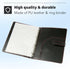 H&S A4 Portfolio Folder with Ring Binder Mechanism, Faux Leather Business Padfolio, Black Conference Organizer