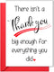 HOMEVAGE Single Thank You Card with Red Envelope, Thankful, Appreciation, Grateful Card -