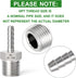 TAISHER 5PCS Forging 304 Stainless Steel Air Hose Fittings, Hose Barb Fittings 3/8" Barb x 1/2" MNPT Pipe Adapter