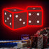 14.57 9.45 Dice Neon Sign Adjustable Brightness Neon Signs for Wall Decor Red LED Wall Light for Bedroom, Bar, Game