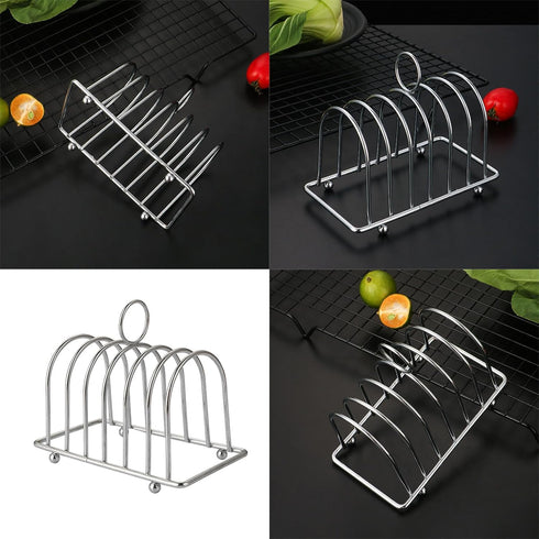 6 Toast Bread Rack Stainless Steel Bread Holder Kitchen Slices Bread Display Stand Lightweight Food Display Tool
