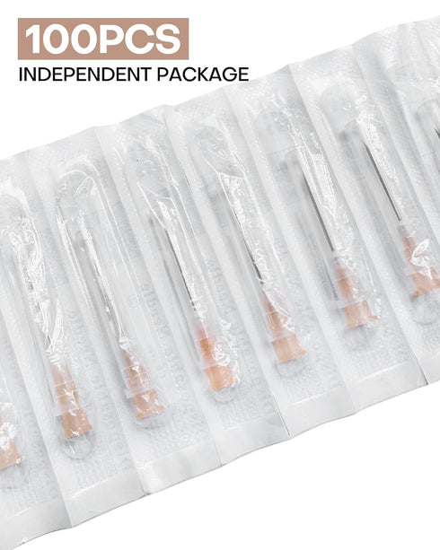 100 Pack 26Ga 1 Inch Disposable Syringes with Cap for Lab Supplies, Pet, Poultry, Industrial Dispensing