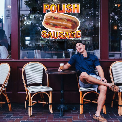 Fastasticdeals Z31 10 Food Truck Decals Polish Sausage Concession Restaurant Die-Cut Vinyl Sticker & Sign in on Longest