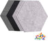 Gute 12 Pcs Hexagon Felt Bulletin Board Tiles, Felt Cork Board Tiles Self Adhesive Bulletin Board, Pin Board for Wall Decor Memos Photos Display