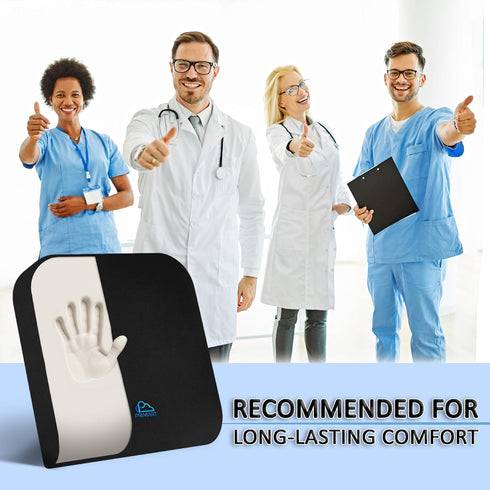 PRIMART Tailbone Memory Foam Seat Cushion, Ergonomic Office Chair Cushion for Back, Coccyx, Sciatica & Pain Relief