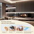 3.3FT Closet, ZSLAIFU Battery Powered LED Strip Lights, COB LED Strip Light, Battery Operated LED Lights, White LED