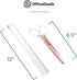 OfficeGoods 3 Piece Acrylic Desk Set - Ruler, Staple Remover, Scissors - Elegant Desk Accessories in Clear with Rose