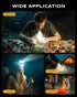 500LM Commercial 10 2 Pack Cuvccn Ultra Bright Mini EDC Flashlight, Rechargeable Strobe Light, Modes Running Lights