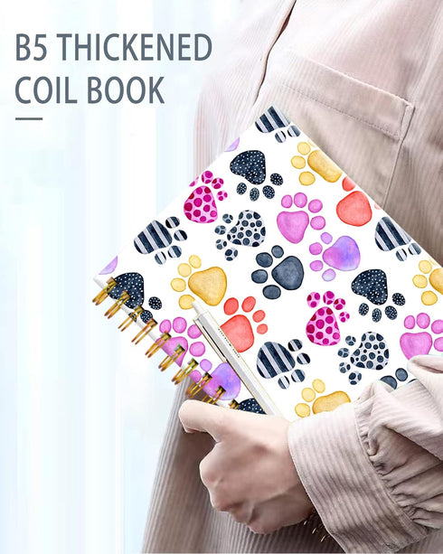 Cute A5 Spiral Journal Notebook, 60 Sheets College Ruled, Strong Twin-Wire Binding, Perfect for School Gifts, Colorful