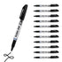 Markal Dura-Ink 15 Fine-Line Permanent Ink Marker, Black, 12-Pack
