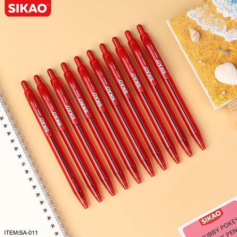Red Pens Bulk | 30 Pack Durawrite Retractable Ballpoint Pens, Smooth Writing 1.0mm Red Ink for School Office Supplies