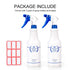 Plastic Spray Bottle 2 Pack - 32 Oz Heavy Duty All-Purpose Spraying Bottles, Leak Proof with Adjustable Nozzle