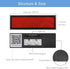OUHL LED Name Tag, Upgraded Rechargeable Scrolling Mini LED Badge, Programmable Business Badges with Magnet/Pin (Red)