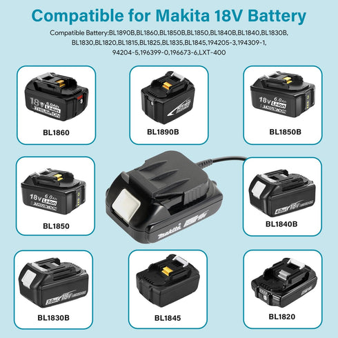 TAIFU 18V 18AWG Battery Adapter for Wheel Adapter Power Cable for Makita Compatible with DIY RC Toy Cars, Power Tool