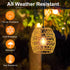 6 Bulb,Seagrass Larekook Hours Timer Battery Operated Pendant Light with Warm White Woven Large Outdoor Hanging Rattan