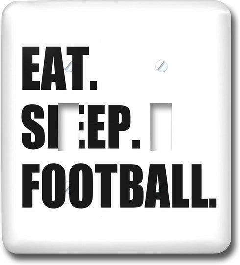3dRose lsp_180405_2 " Eat Sleep Gifts for Soccer Or American Football Enthusiasts Toggle Switch by 3dRose