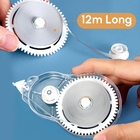 M&G 6 Pack Correction Tape Set, 39FT Long, 72M/234FT White Out, Clear Writing, 1/5 Inch X 32.8 Ft/Pack for Office School