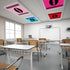 8 80 4 2 Pcs Fluorescent Light Covers with Magnets Decorative for Classroom Ceiling Lights x Feet Magnetic Light Cover