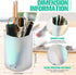 Fainne 24 Pcs Translucent White Plastic Pen Holder Bulk Pencil Storage Cup Makeup Marker Holder Organizer for Desk Pen