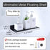 Z Metnal Small Decor Shelves, Mini Floating Display Wall Shelf, Aluminum, Matt Black, 12 x 5 inch, 2 Pack