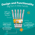 Channie's My First Pencil, Easy-to-Hold Jumbo Pencils for Kids Ages 3-7, White Wooden 2B Fat Pencils, 2 Pack + Sharpener