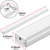 Dimmable 4500K, 3 Pack 12 inch Counter 24V, 4500K ASOKO Under Cabinet Led Light Plug in, Daylight White Linkable Led