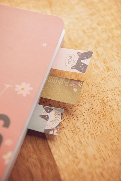 Karma, 100 Sticky Paper Tabs, Cute Page Markers, Colorful Annotation Sticky Tabs for Books