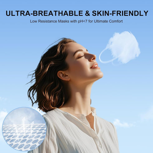 KN95 100 Pack 5 KN95 KN95 Face Mask Disposable Adults - Layer Protection Adjustable Mask Breathable Comfortable