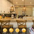 Bulb, 4*AA (2) Battery Operated Chandelier, Battery Hanging Pendant Light, Rattan Lights with Warm White Battery