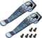 2 Packs Titanium Deep Carry Pocket Clip for Spyderco Para 3, Paramilitary 2, Colorful Crackle Pattern Pocket Clip