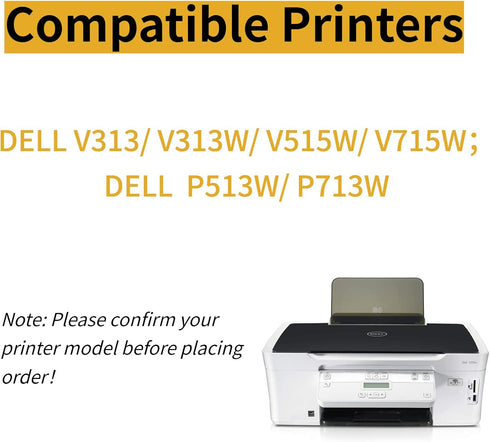 F FINDERS&CO Compatible Dell Series 21 Ink Cartridges Replacement for DELL V313, V313W, V515W, 8 Pack