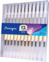 Gel Pens 12 Count, Black Ink, Fine Point Ball Point Pens, 0.5 mm Ink Pen for Office School Supplies