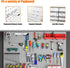 Pegboard Hooks Accessories, 8 Inch Organizer Kit for Garage Tool Storage, 16 Pack