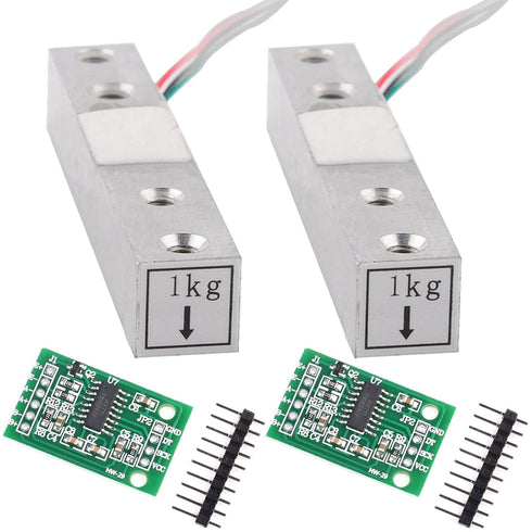 2sets 1kg Load Cell Weight Sensor + HX711 Weighing Sensor Dual-Channel A/D Module