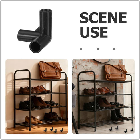 20pcs 11mm Closet VOSAREA Shoe Rack Connectors: Modular Tube Joints - Diy Storage Rack Connectors for Wardrobe